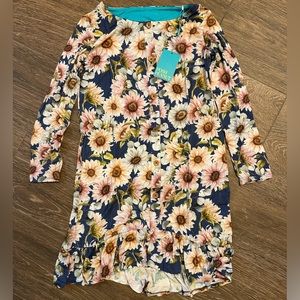 Soraya Long Sleeve Henley Hi-Low Dress